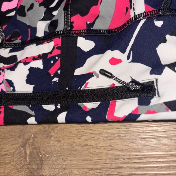 Lululemon Pace Rival Crop Pop Cut Boom Juice Multi / Black, Navy & Pink / Sz.6 - Picture 10 of 13